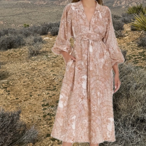 Zimmermann Dresses & Skirts - Zimmermann Tropicana Tie midi dress